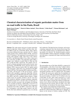 Chemical characterization of organic particulate matter from on