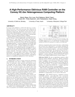 A High-Performance Oblivious RAM Controller on the Convey HC