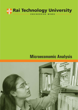 Microeconomic Analysis - Department of Higher Education