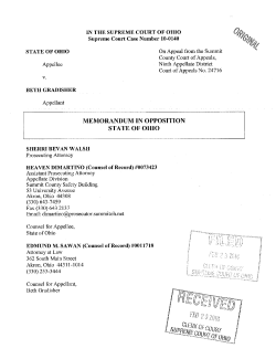 memorandum in opposition state of ohio