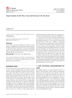 Improvisation on the Way: Jazz and Kerouac`s On the