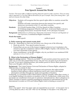 Free Speech Around the World