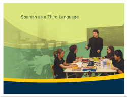 Introduction to the Spanish as a Third Language Program