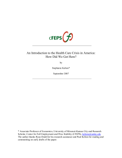 An Introduction to the Health Care Crisis in America