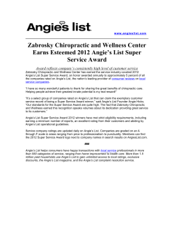 See our 2013 Award from Angie`s List