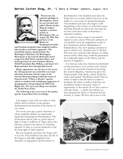 Martin Luther King, Jr. &ldquo;I Have a Dream&rdquo; speech, August 1963
