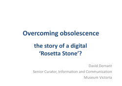 Overcoming Obsolescence: The Story of A Digital
