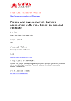 Person and environmental factors associated with well