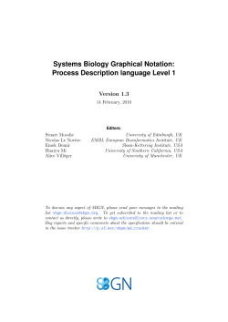 Systems Biology Graphical Notation: Process