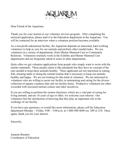 Dear Friend of the Aquarium