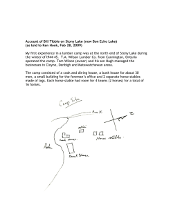 Account of Bill Tibble on Stony Lake (now Bon Echo Lake) (as told to