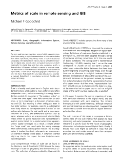 Metrics of scale in remote sensing and GIS