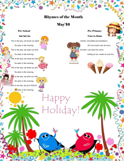Rhymes of the Month May`16