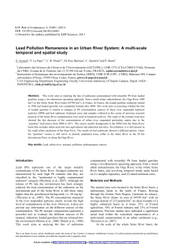Lead Pollution Remanence in an Urban River System: A multi