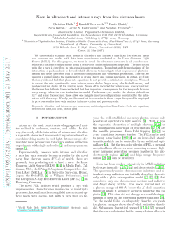 Neon in ultrashort and intense x rays from free electron lasers