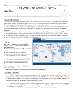 The World In Spatial Terms