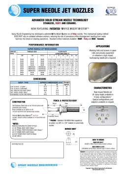 Data Sheet - Spray Nozzle Engineering