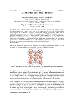 Combustion of Methane Hydrate