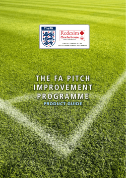 THE FA PITCH IMPROVEMENT PROGRAMME