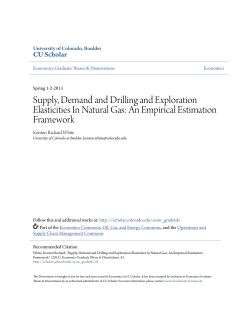 Supply, Demand and Drilling and Exploration