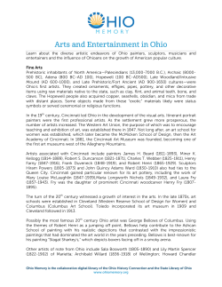 Arts and Entertainment in Ohio
