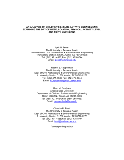 an analysis of children`s leisure activity engagement
