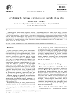 Developing the heritage tourism product in multi