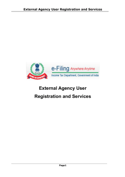 External Agency User Registration and Services