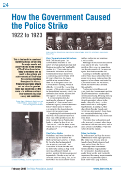 How the Government Caused the Police Strike