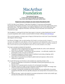 2014 Guidelines for the Lake Victoria Watershed