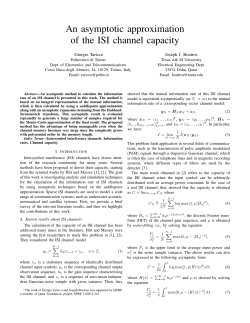 An asymptotic approximation of the ISI channel capacity