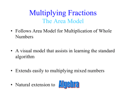 Multiplying Fractions The Area Model