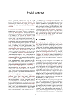 Social contract - Basic Knowledge 101