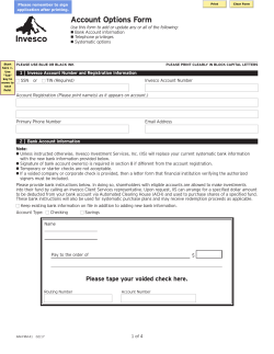 Account Options Form