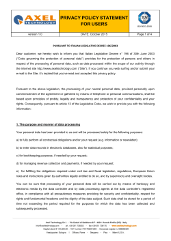 Privacy - Axel Technology