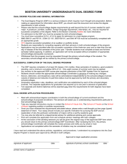 Dual Degree Form - Boston University