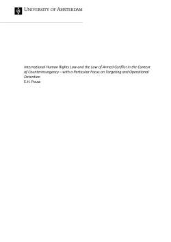 International Human Rights Law and the Law of Armed Conflict in