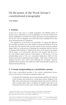 On the power of the Word: Europe`s constitutional