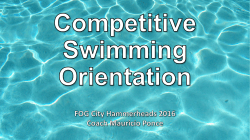 Competitive Swimming 101