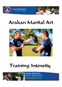 Arakan Martial Art Training Intensity
