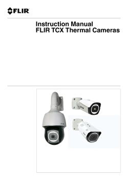 FLIR TCX Thermal Cameras Instruction Manual