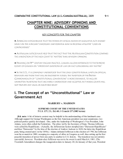 chapter nine: advisory opinions and constitutional