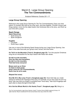 March 8 - Large Group Opening The Ten Commandments