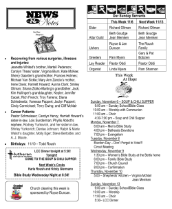 November 6 - Hope Lutheran Church