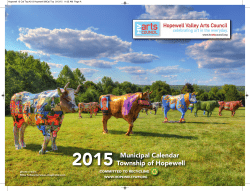 2015 Municipal Calendar Township of Hopewell