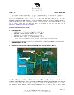 Silver Bull Intersects 7.6 g/t Gold Over 9 Meters in Gabon