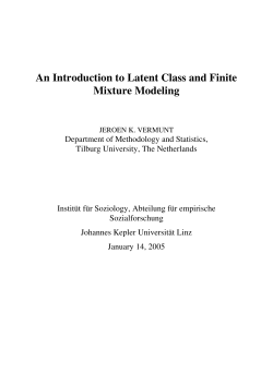 An Introduction to Latent Class and Finite Mixture Modeling