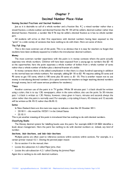 Decimal Number Place Value