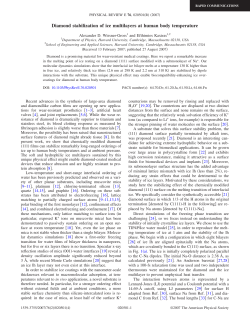 Diamond stabilization of ice multilayers at human body temperature