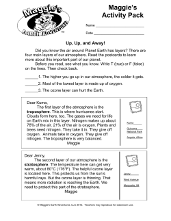 Atmosphere layers - Maggie`s Earth Adventures